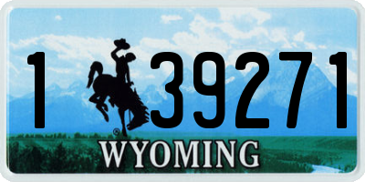 WY license plate 139271