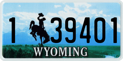 WY license plate 139401