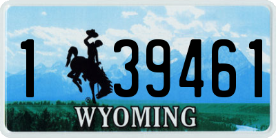 WY license plate 139461