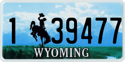 WY license plate 139477