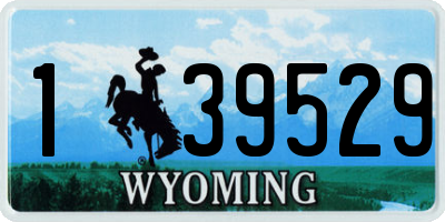 WY license plate 139529