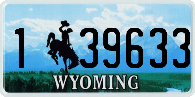 WY license plate 139633