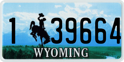WY license plate 139664