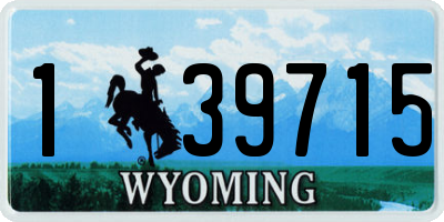 WY license plate 139715