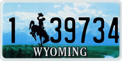 WY license plate 139734