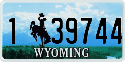 WY license plate 139744
