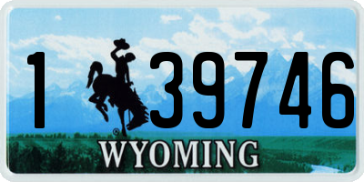 WY license plate 139746