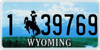 WY license plate 139769