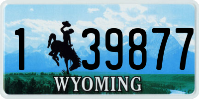 WY license plate 139877