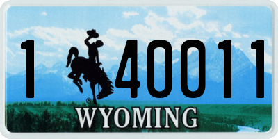 WY license plate 140011