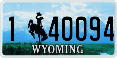 WY license plate 140094