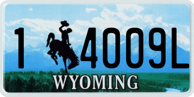 WY license plate 14009L