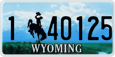 WY license plate 140125