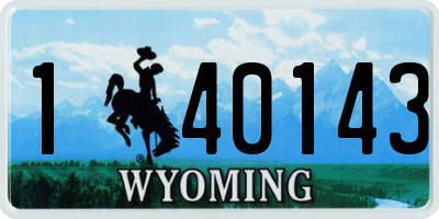 WY license plate 140143