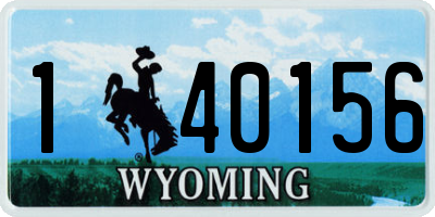 WY license plate 140156