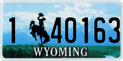 WY license plate 140163