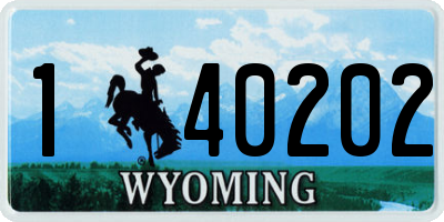 WY license plate 140202