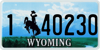 WY license plate 140230