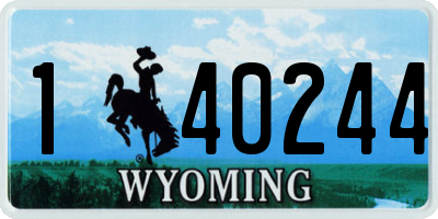 WY license plate 140244