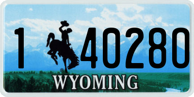 WY license plate 14028O