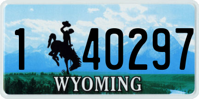 WY license plate 140297