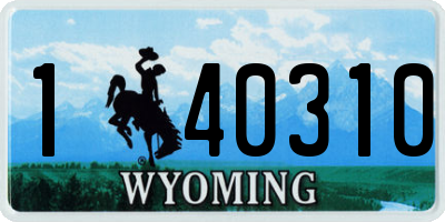 WY license plate 140310