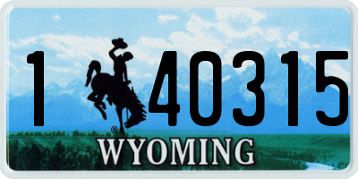WY license plate 140315