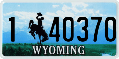 WY license plate 140370