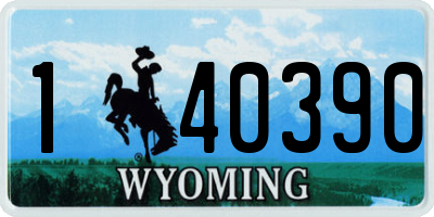 WY license plate 140390