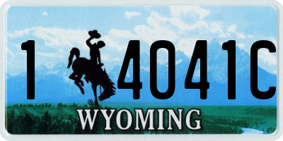WY license plate 14041C