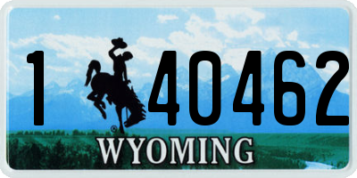 WY license plate 140462