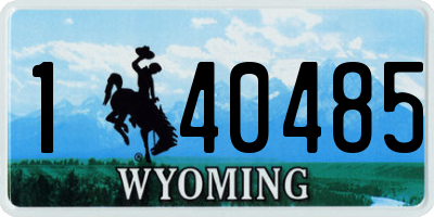 WY license plate 140485
