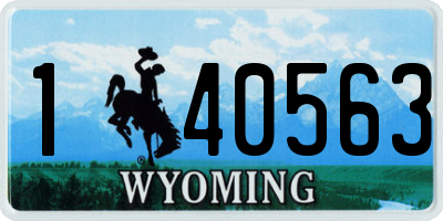 WY license plate 140563