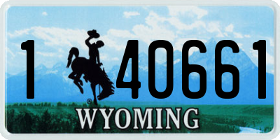 WY license plate 140661