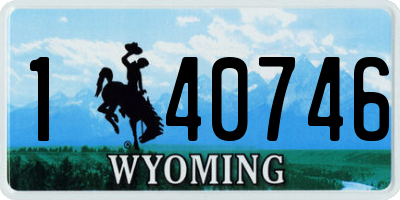 WY license plate 140746