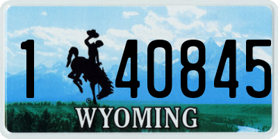 WY license plate 140845