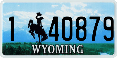 WY license plate 140879