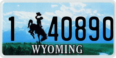 WY license plate 140890