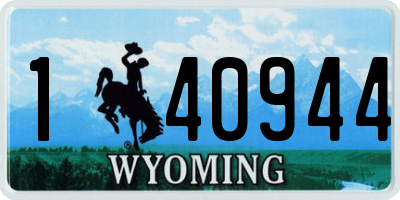 WY license plate 140944