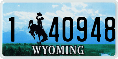 WY license plate 140948
