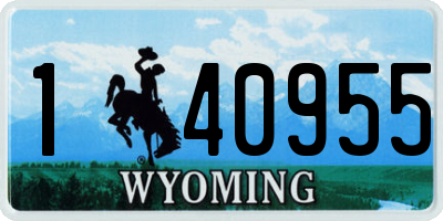 WY license plate 140955