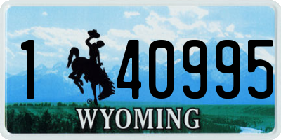 WY license plate 140995