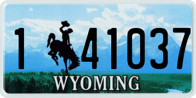 WY license plate 141037