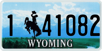 WY license plate 141082