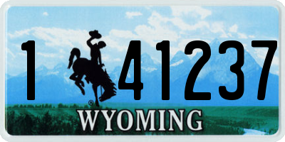 WY license plate 141237