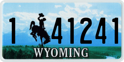 WY license plate 141241