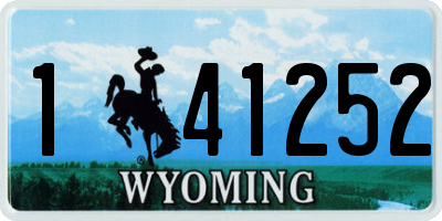 WY license plate 141252