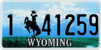 WY license plate 141259
