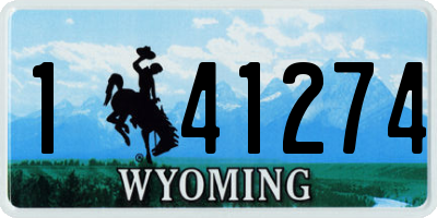 WY license plate 141274