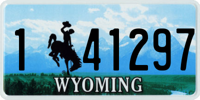 WY license plate 141297